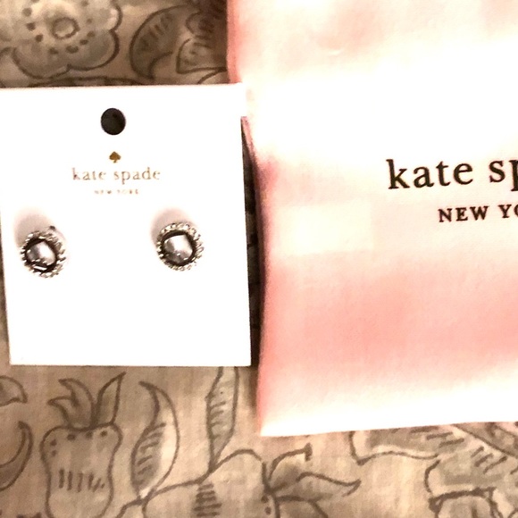 Kate Spade ♠️ Earrings Silver Tone - Picture 2 of 3